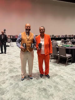 Herman Smith and Dr. Alpha Alexander , Vice President of BWSF (Black Women in Sports Foundation)
